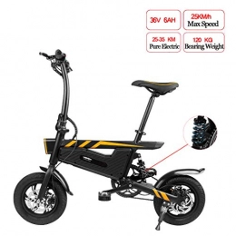 TTW Bike Folding Electric Bike 36V 6AH 250W High Power E-bike 16 Inch Tire and Top Speed 25km / h Double Disc Brakes Bicycle for Adult and students, Black