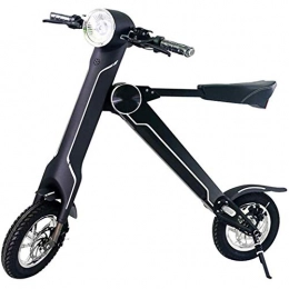 LPsweet Bike Folding Electric Bike, Adult Easy Folding And Carry Design Lightweight And Aluminum Folding Bike with Pedals Lithium Battery Bike Outdoors Adventure, Black