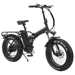 TGHY Bike Folding Electric Bike E-bike for Adults 20" 3.0 Fat Tire 350W Brushless Motor 48V 10Ah Removable Lithium Battery Pedal Assist 6-Speed Disc Brake Electric City / Beach / Snow Bicycle