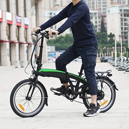 WHBSZCDH Bike Folding Electric Bike Ebike, 20” Electric Mountain Bike, 36V 7.5AH Removable Battery 250W Motor, Maximum Load of 120 kg, Suitable for Men and Women