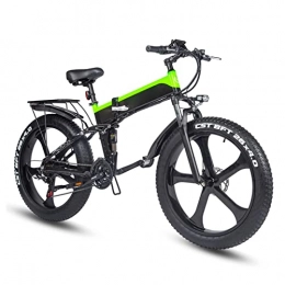 Electric oven Electric Bike Folding Electric Bike for Adult, 26'' Fat Tire Ebike with 1000W Motor, 48V / 12.8 Ah Removable Battery, Snow, Beach, Mountain Hybrid Ebike (Color : C)