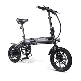Ivisons Electric Bike Folding Electric Bike For Adults | 14 Inch Tires 250W Motor 8Ah Battery Max 25 KPH | City Commuter eBike for Men and Women | Easy To Store Foldable Bicycle (Black)