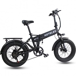 BHPL Electric Bike Folding Electric Bike for Adults 20 X 4.0" Fat Tire Mountain Beach Snow Bicycles 21 Speed Gear E-Bike with Detachable Lithium Battery Up To 28MPH, 48V1000W13AH