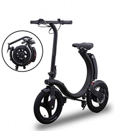 Fxwj Electric Bike Folding Electric Bike for Men Adults with Full Perspective LCD Display 14 Inch Tire E Bikes for Women Ladies 250W 36V Max Speed 25 Km / H