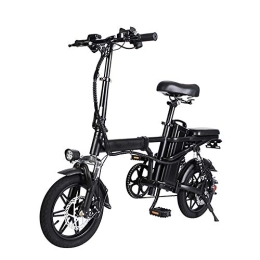 LFANH Electric Bike Folding Electric Bike Lady's Bicycle, Electric Bike 250W Motor, 14 Inch MTB Tires, 3 Speed Mode Adjustment, Front Fork Rear Seat Central Shock Absorber, Outdoor Electric Bike
