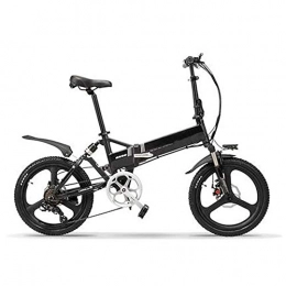LPsweet Electric Bike Folding Electric Bike, Lightweight And Aluminum Folding Bike with Pedals Non-Slip Explosion Proof Lithium Battery Bike Outdoors Adventure, A