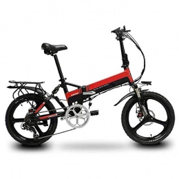 LPsweet Electric Bike Folding Electric Bike, Lightweight And Aluminum Folding Bike with Pedals Non-Slip Explosion Proof Lithium Battery Bike Outdoors Adventure, C