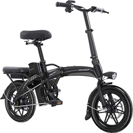 LAOLI Bike Folding Electric Bikes for Adults, Lightweight Foldable Compact E-Bike for Commuting Leisure, 14Inch Wheels 400W / 48V Removable Charging Lithium Battery, 3Modes Men Women City Commuting (black)