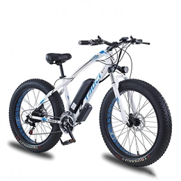 WRJY Electric Bike Folding Electric Bikes Mens Mountain Bike 48V 30Km / H 750W E-Bike 13AH Lithium-Ion Battery Electricbike for Outdoor Cycling Travel 21 Speed Magnesium Alloy Bicycles White