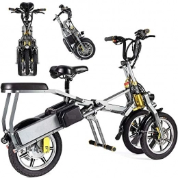 GUOE-YKGM Electric Bike Folding Electric Commuter Bike Electric Mountain Bike, 14'' City Ebike With 250 / 350W 36v / 48v 10Ah Removable Lithium-Ion Battery Electric Bicycles Maximum Driving Distance 80Km, Speeds Up to 35Km / h