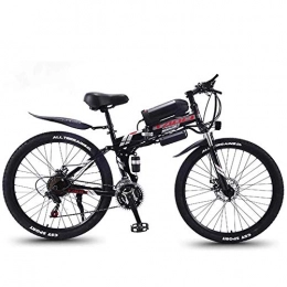 MIAOYO Electric Bike Folding Electric Snow Bike, 350W Motor, Removable 36V 10Ah Battery, 26 Inch Mountain Bike Fat Bike, for Men Women, Black