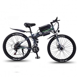 MIAOYO Electric Bike Folding Electric Snow Bike, 350W Motor, Removable 36V 10Ah Battery, 26 Inch Mountain Bike Fat Bike, for Men Women, Gray