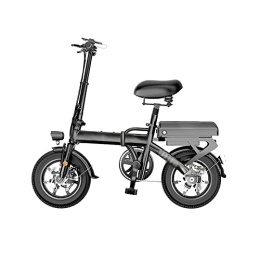 ALFUSA Electric Bike Folding Electric Vehicles, Aluminum Alloys, Special Electric Vehicles for Driving, Outdoor Sports Electric Vehicles, Small Electric Vehicles (black 20Ah)