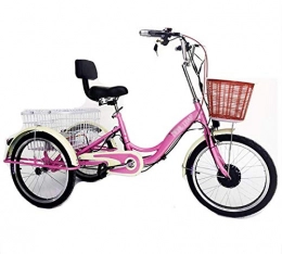 FREIHE 20 inch tricycle electric adult 3 wheel bicycle 250W 36V 8AH lithium battery power city bike mini, enlarged rear frame, front frame, shopping outing with seat chair