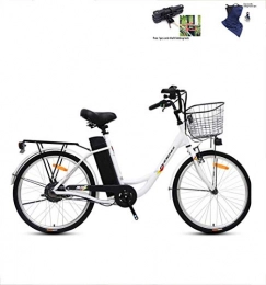 FREIHE Bike FREIHE Electric bicycle, 24 inch comfortable bicycle, female and male moped pedal portable lithium battery 36V / 250W, urban traffic, light bicycle (free lock + ice silk mask), LED lightingbike