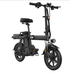 Fxwj Bike Fxwj Electric Bike Foldable for Adult Men Women 14 Inch 48V E-Bike with 1.5Ah Lithium Battery City Bicycle Max Speed 25 Km / H Disc Brake