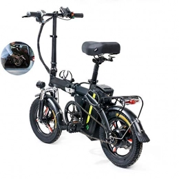Fxwj Electric Bike Fxwj Folding Ebike 14'' Electric Bike 400W Aluminum Bicycle with Pedal for Adults And Teens Or Sports Outdoor Cycling Travel Commuting Shock Absorption Mechanism