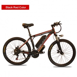 FYJK Electric Bike FYJK Electric Mountain Bike, Electric Bicycle with Removable Lithium-Ion Battery for Adults, Blackred36V350W10A