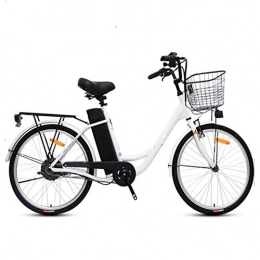 FZYE Bike FZYE 24 inch Adult Electric Bikes Bicycle, Portable Removable lithium battery 3 working modes Sports Outdoor Cycling, White