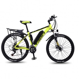 FZYE Electric Bike FZYE 26 in Electric Bikes Double Disc Brake Shock Absorber, Power Shift Mountain Bike Headlights LED Display Outdoor Cycling Travel Work Out, Yellow
