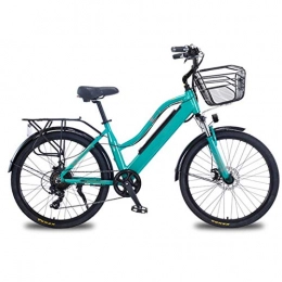 FZYE Electric Bike FZYE Electric Bikes Bicycle, 36V10A Hidden Lithium Battery 26 Inch Tires Boost Bikes 7 Speed Adult Women Sports Outdoor Cycling, Green
