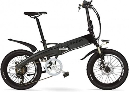 IMBM Bike G660 20 Inch Folding Mountain Bike 500W / 240W Motor 48V 14.5Ah Lithium Battery Suspension Fork Pedal Assist Electric Bike (Size : 500W 14.5Ah)