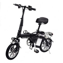 GAODI electric bikes for adults 14" Folding Electric Bike with 48V 12AH Lithium Battery 350w High-speed Motor for Adults -Black