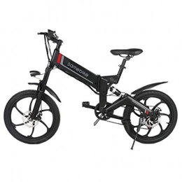 Gaoyanhang Bike Gaoyanhang 20 inch 350W folding electric bicycle, 48V / 8ah lithium battery, front and rear disc brake hybrid electric vehicle (Color : Black)