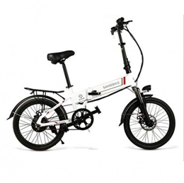 Gaoyanhang Electric Bike Gaoyanhang 20 inch electric bicycle-aluminum alloy folding bicycle 7-speed variable speed mountain bike 48V 350W / 10AH bicycle (Color : White)