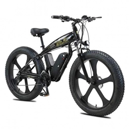 Gaoyanhang Bike Gaoyanhang 26 inch electric bike - 350W 36V snow bike 4.0 fat tire E-bike lithium battery mountain bike (Color : Black)