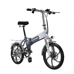 Gaoyanhang Electric Bike Gaoyanhang 350W brushless motor 20-inch foldable bicycle with a 7-speed variable speed electric mountain bike 48V / 10AHPower Assist Electric Bicycle (Color : Gray)