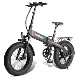 Gaoyanhang Electric Bike Gaoyanhang Electric Bike - 350 8Ah Fat Tire Electric Bicycle 20" Aluminum Folding Frame 7Speed (Color : Black)