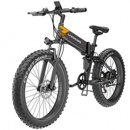 GASLIKE Bike GASLIKE Adult Foldable Fat Tire Electric Mountain Bike, 48V 10AH Lithium Battery, Off-Road Beach Snow Bikes, Aluminum Alloy City Electric Bicycle, 26 Inch Wheels