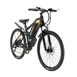 GAVARINE Thin Tire Electric Bike, 27.5-Inch Oversized Mountain Bike with 48V 17AH Removable Li-Ion Battery and LCD Display, Front and Rear Disc Brakes