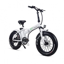 GBX Electric Bike GBX Folding Electric Bike, 500W E-Bike 20" * 4.0 Fat Tyre 48V 15Ah Battery LCD Display with 5 Levels Pas Speed (Black), White