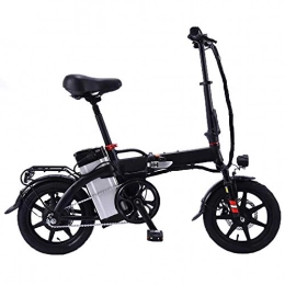 GEXING Bike GEXING Folding Electric Car 48V350W motor, top speed 30km / h, bicycle pedal full suspension and disc brake (Color : Black, Size : B-(10A))