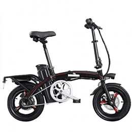 GEXING Bike GEXING Folding Electric Car Adult mini rechargeable battery riding mode with LED lighting travel pedal small battery car unisex (Color : Black)