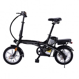 GEXING Electric Bike GEXING Folding Electric Car Portable, adult small generation electric bicycle (Color : Black)