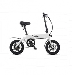 GHGJU Bike GHGJU Bicycle 14 inch folding electric bicycle for men and women small bicycle mini battery car adult bicycle Suitable for everyday sports and self-exercise bicycles (Color : White)