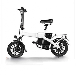 GHGJU Electric Bike GHGJU Electric bicycle folding bicycle battery car adult small light Will car Suitable for everyday sports and self-fitness (Color : White)