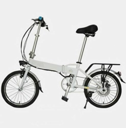 GHGJU Bike GHGJU Electric bicycle folding electric bicycle portable adult battery car small mini power electric Suitable for everyday sports and cycling (Color : White)