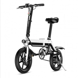 GHGJU Bike GHGJU Electric bicycle folding small power battery car ul tra light portable electric bicycle Suitable for everyday sports and cycling (Color : White)