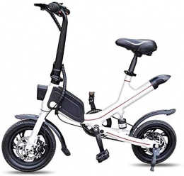 GJJSZ Electric Bike GJJSZ Electric Bike, with LED Lighting Travel Pedal Small Battery Car Aluminum Alloy Frame Two-Wheel Mini Pedal Electric Car for Adult Outdoors Adventure, 6.6A