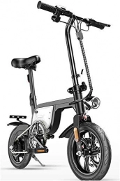GJJSZ Bike GJJSZ Folding Electric Bicycle, Two-Wheel Mini Pedal Electric Car Lithium Battery Helps To Travel Portable Travel Battery Car, Men's And Women's Battery Car