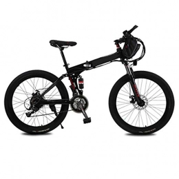 GJJSZ Bike GJJSZ Mountain Bike 21 Speed 26Inches Spoke Wheels Dual Suspension Folding Bike with A Bag