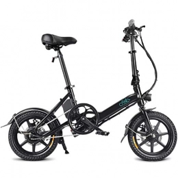 GJNWRQCY Electric Bike GJNWRQCY Folding E-Bike, 250W Aluminum Electric Bicycle with Pedal for Adults and Teens, 14" Electric Bike with 36V / 7.8AH Lithium-Ion Battery, Black