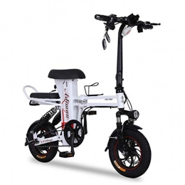 GLY Electric Bike GLY White Folding Electric For 2 People Bicycle E Bikes Electric Bike Foldaway Ebike Folding Bike Electric Bicycles Electric Bike For Adults, 122x40x107cm