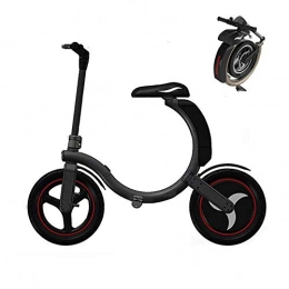 GLYIG Bike GLYIG Electric Bikes Smart Portable Folding Scooter With Led Speed up to 30Km / h, Collapsible Frame Travel Pedal Car, 350W Engine Electric Bicycle(Black)