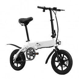 Gmadostoe Electric Bike Gmadostoe Foiding Electric Bike, Adult Bicycle Folding Body with LED Speed Display, Travel Pedal Small Battery Car Disc Brakes, white, 8ah