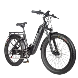 KELKART Bike GN26 26Inch Fat Tire Electric Bike for Adult, Step-Thru Commuter Ebike for Women with Bafang Motor and 48V 17.5AH Samsung Battery